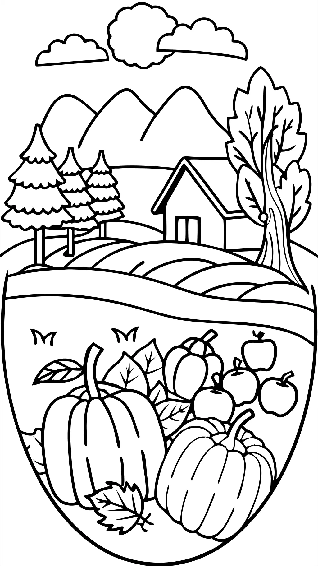 fall images coloring pages